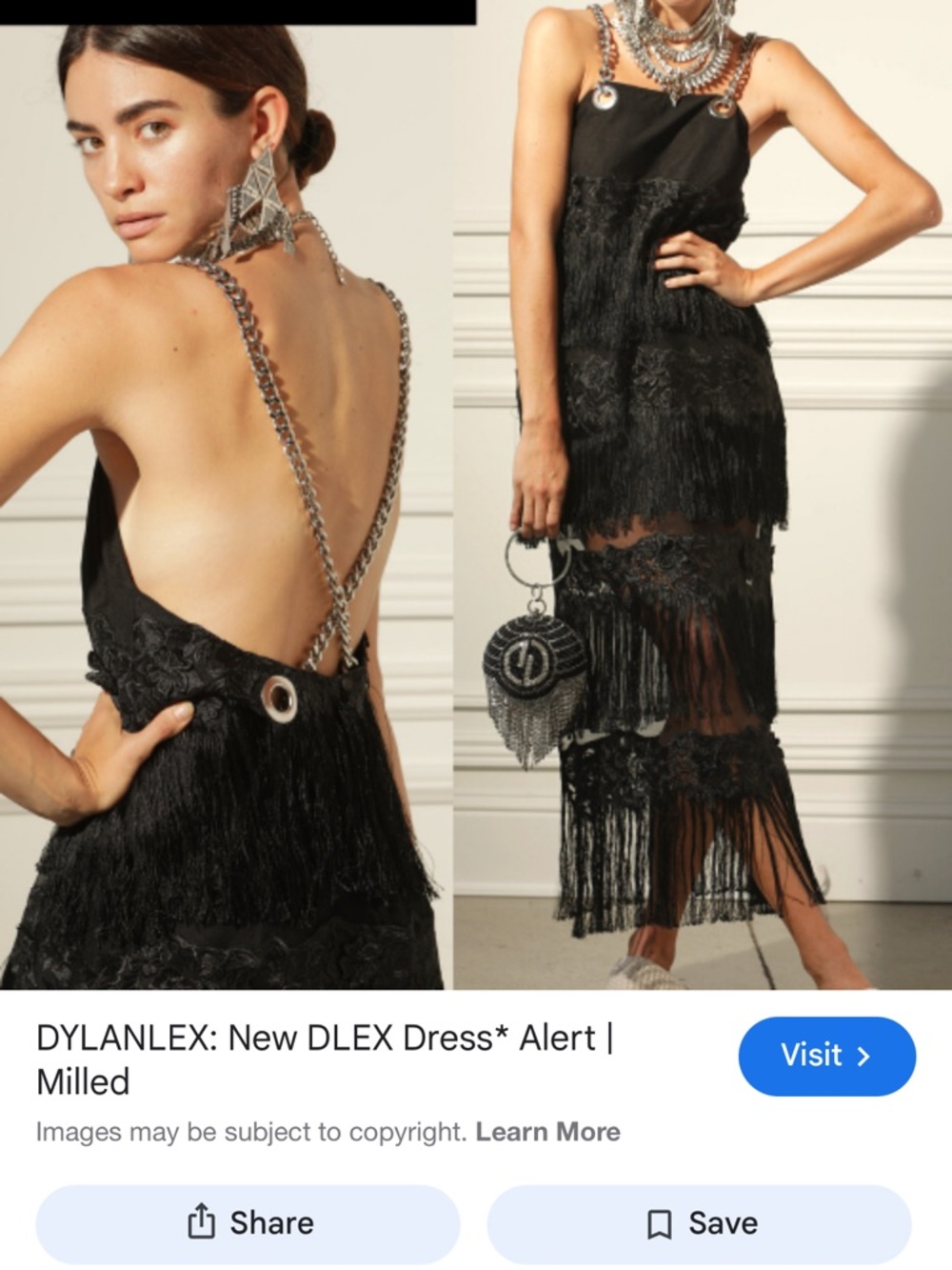 Dylanlex Dlex Tan Chain Strap Fringe Satin Midi Dress Women’s Size XXL NEW - Picture 10 of 10